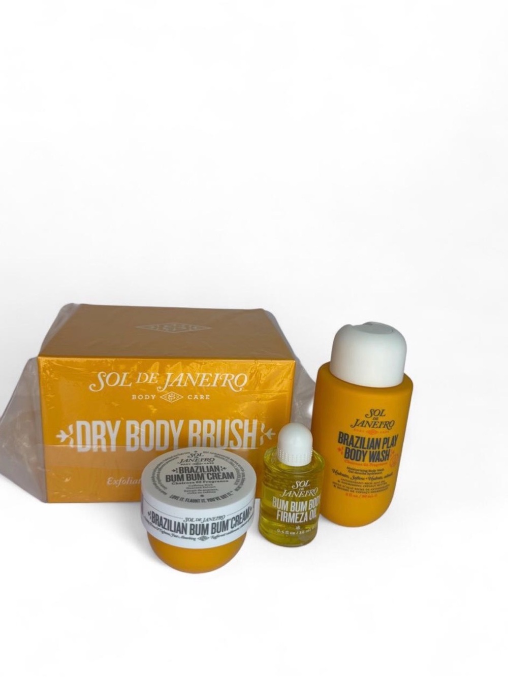 Sol de Janeiro Yellow Brazilian Body Care Set with Dry Body Brush